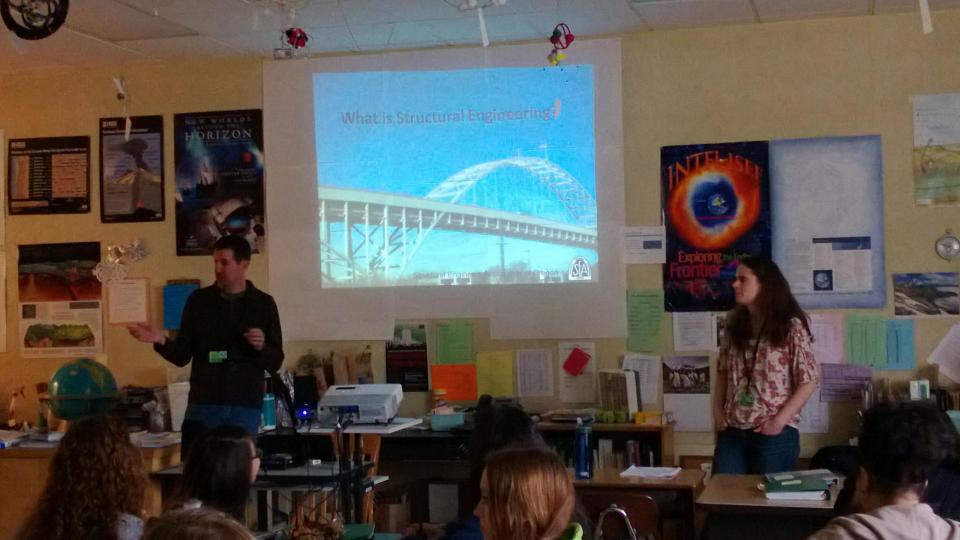 speaking in a classroom